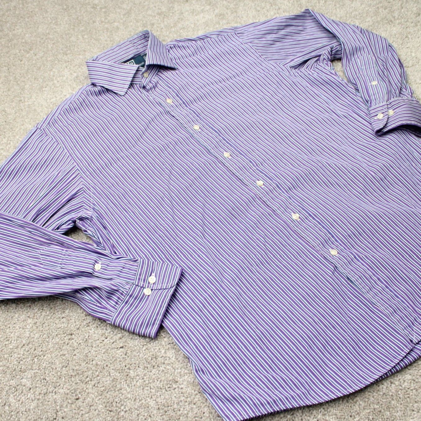 Polo Ralph Lauren Polo Ralph Lauren Shirt Mens 16 1/2, 32/33 Purple Regent Custom Fit Cotton L/S Shirt Mens Purple 16.5 Regular Classic Colorful 100% Cotton Boy? Size US XL / EU 56 / 4 - 7 Thumbnail