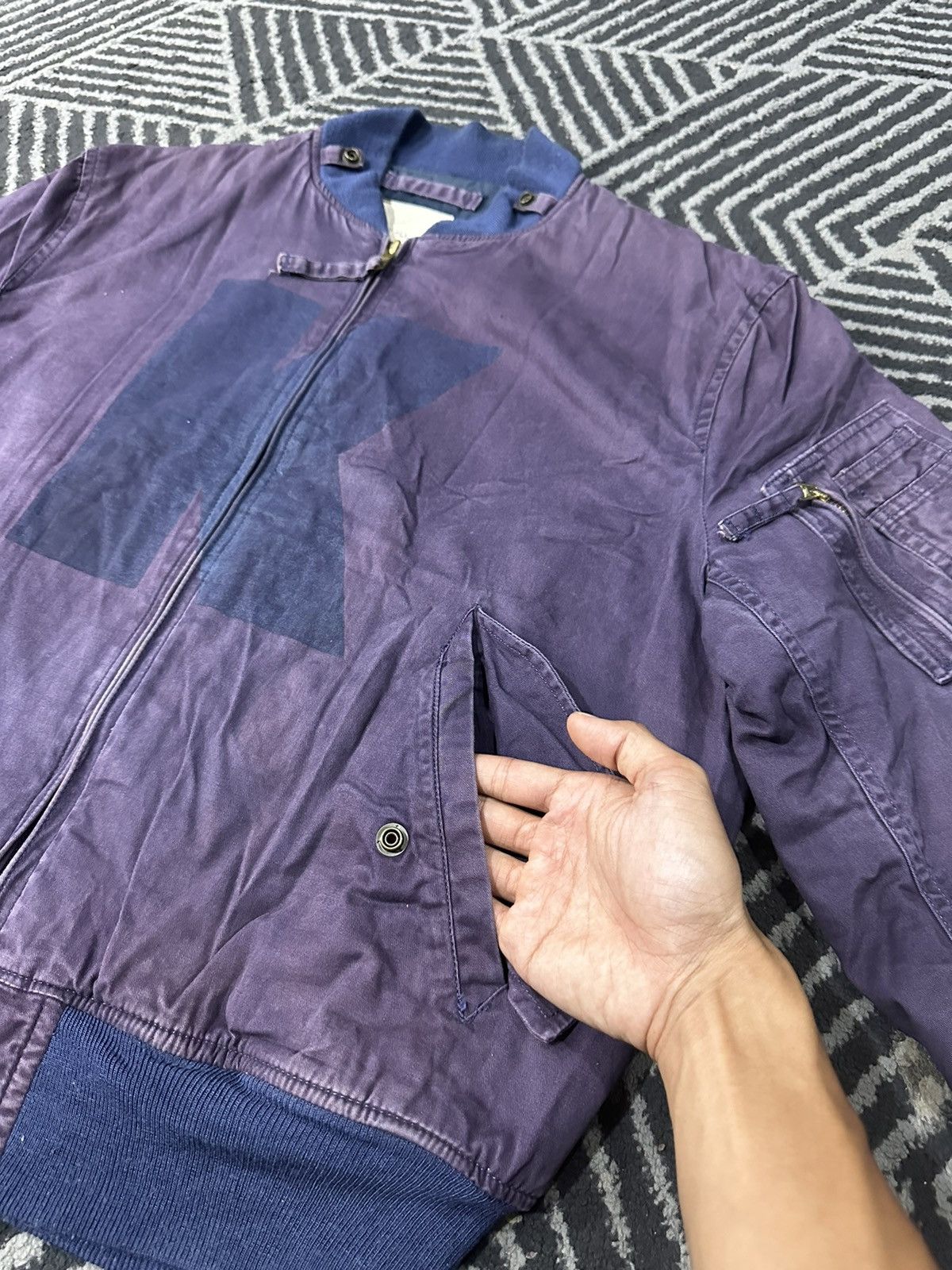 Designer × Karl Helmut × Vintage Vintage KARL HELMUT Patches Design Bomber Jacket Size US XL / EU 56 / 4 - 10 Thumbnail
