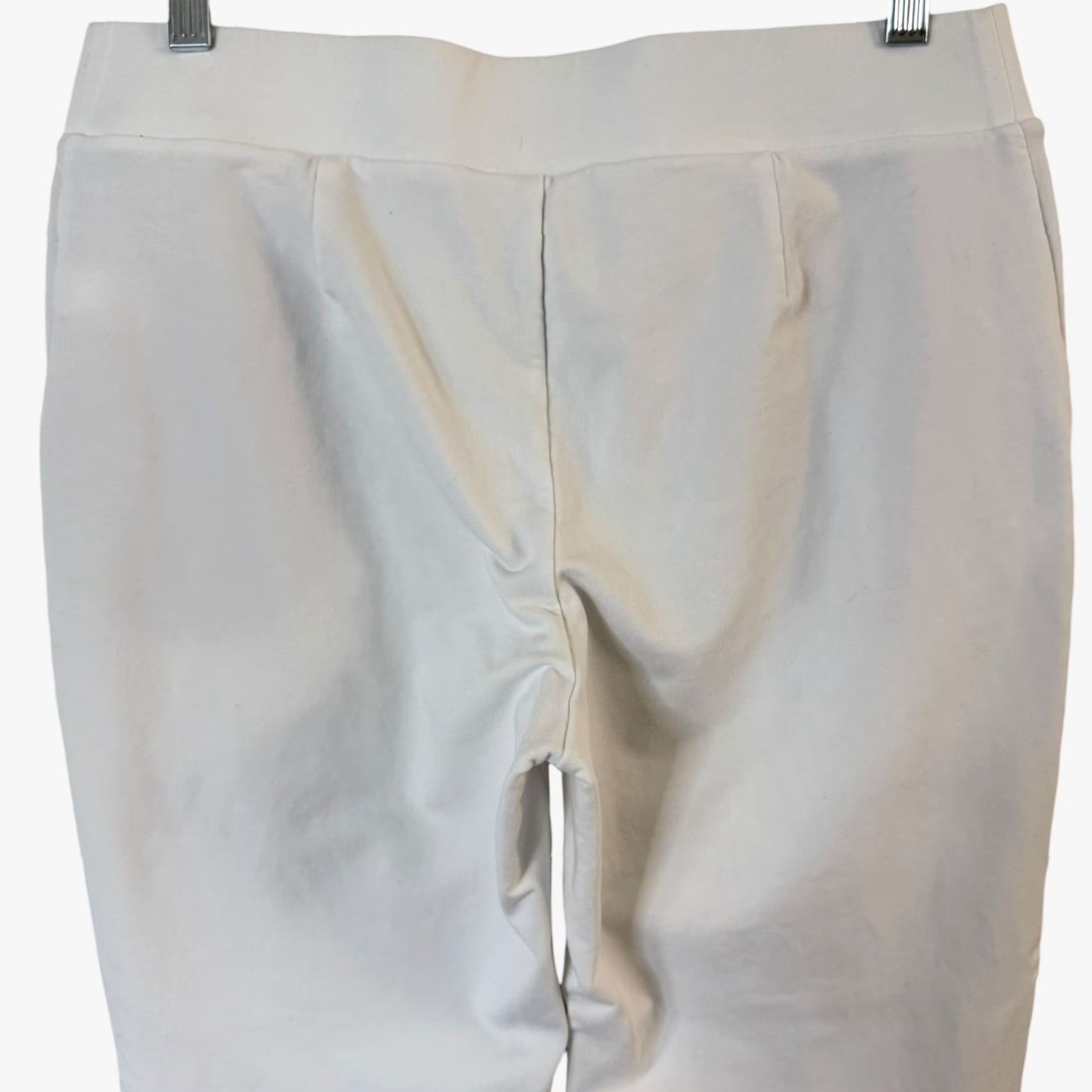 J. Jill J. Jill Pure Affinity French Terry Pants White Slim-Leg Crop Pull-On Women Small Size 28" / US 6 / IT 42 - 6 Thumbnail