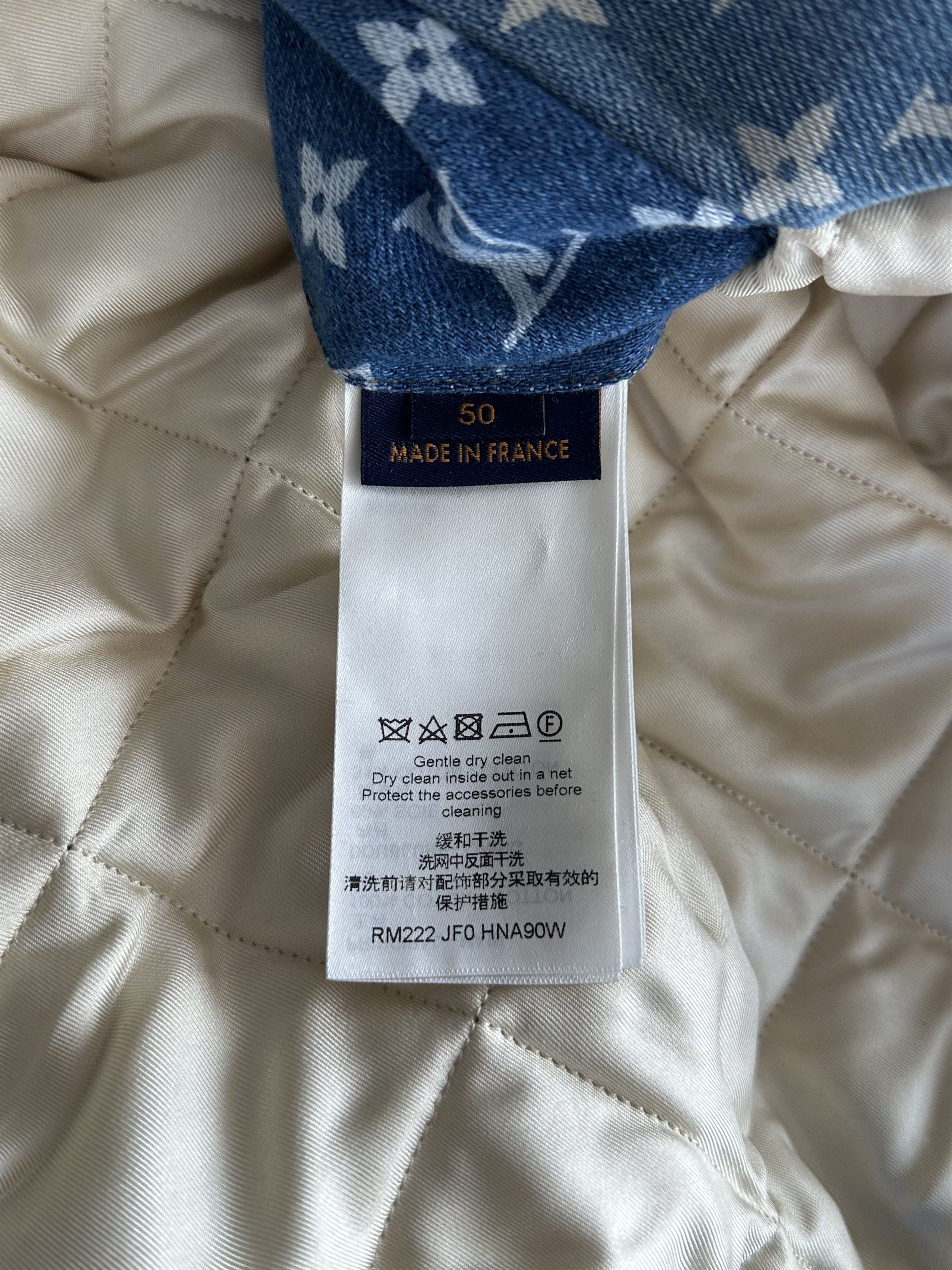 Louis Vuitton Blue Monogram Distressed Floral Workwear Jacket Size US XL / EU 56 / 4 - 4 Thumbnail