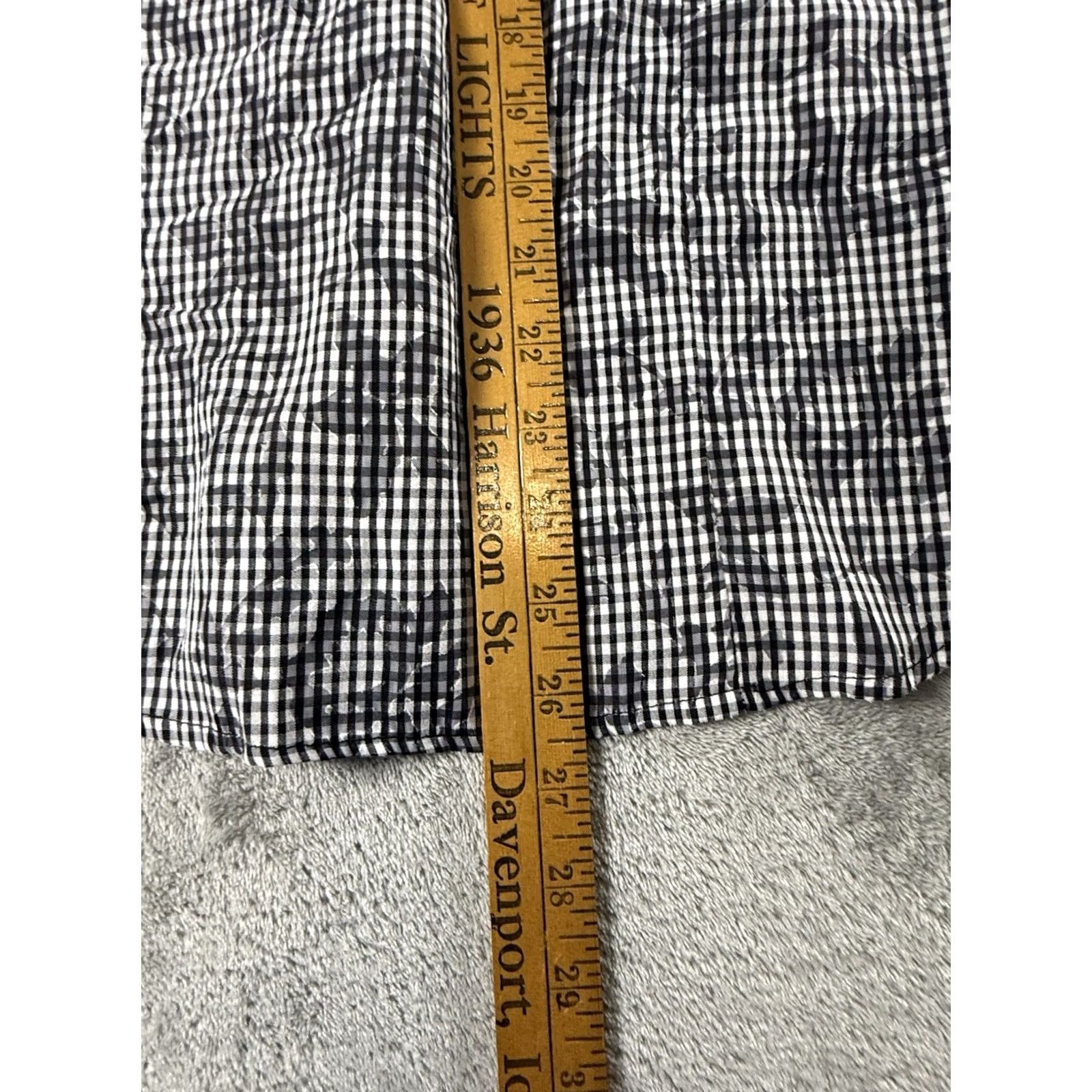 Vintage Cowgirl Up Shirt Women XL Black White Floral Plaid Button Up Western Embroidered Size XL / US 12-14 / IT 48-50 - 5 Thumbnail