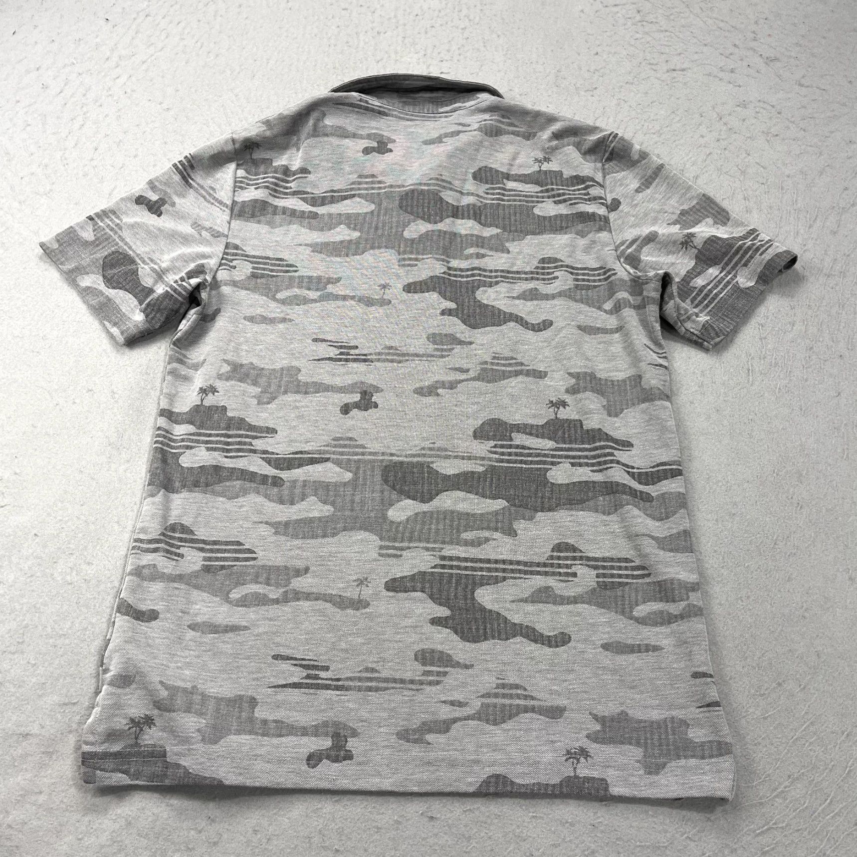 TravisMathew Travis Mathew Polo Shirt Mens S Gray Beachside Stealth Camo Golf Loud AOP Shirt Size US S / EU 44-46 / 1 - 7 Thumbnail