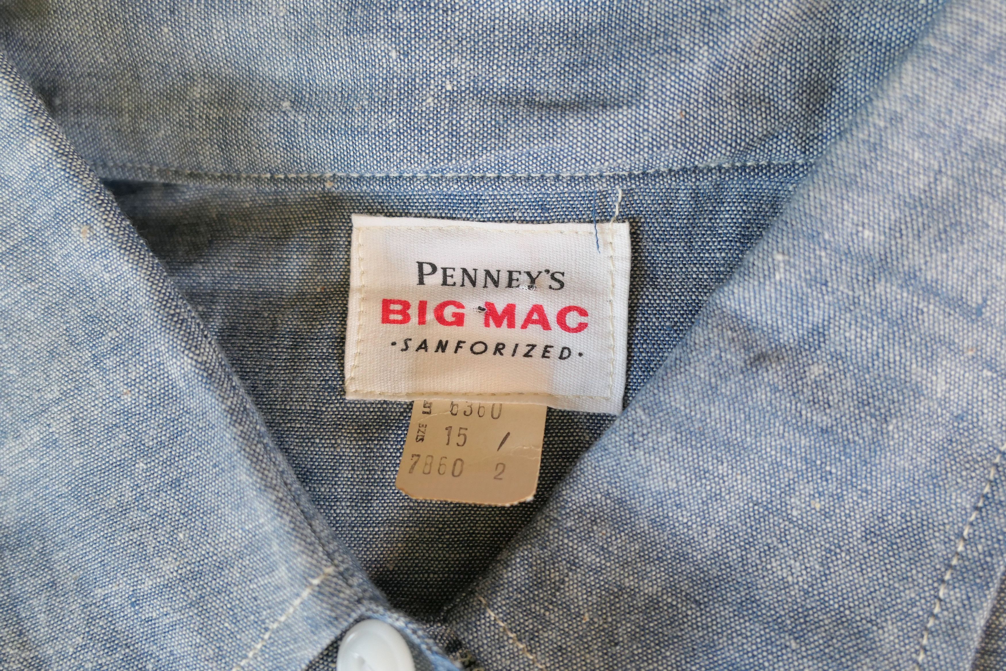 Vintage Vintage Penneys Big Mac Sanforized Chambray Work Shirt M Size US M / EU 48-50 / 2 - 4 Thumbnail