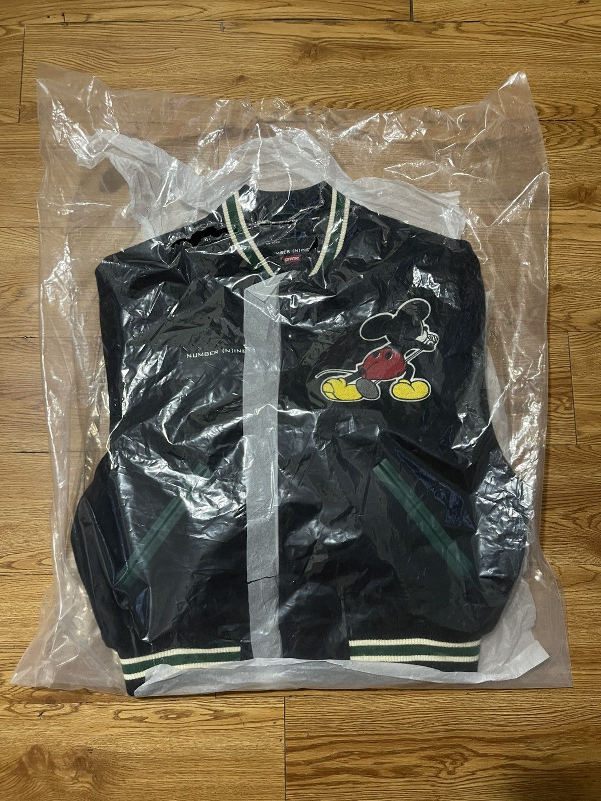 Supreme Supreme Number (Nine) Mickey Varsity Jacket Black Size Small Size US S / EU 44-46 / 1 - 7 Thumbnail