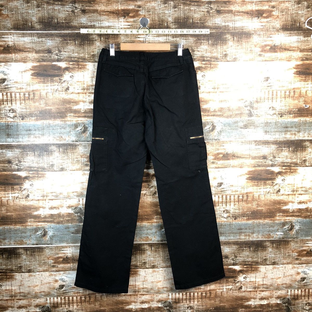 Japanese Brand A.V.V Black Cargo utility Multipocket Pants #A2436 Size 27" / US 4 / IT 40 - 15 Thumbnail
