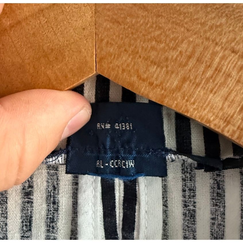 Ralph Lauren VTG Ralph Lauren Navy Striped Linen Cotton Blazer - Size 4 Size S / US 4 / IT 40 - 5 Thumbnail