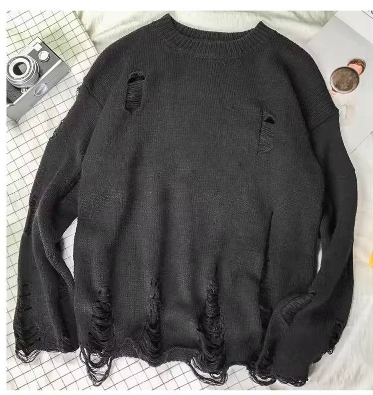 Japanese Brand × Vintage sweater with holes Size US XL / EU 56 / 4 - 1 Thumbnail