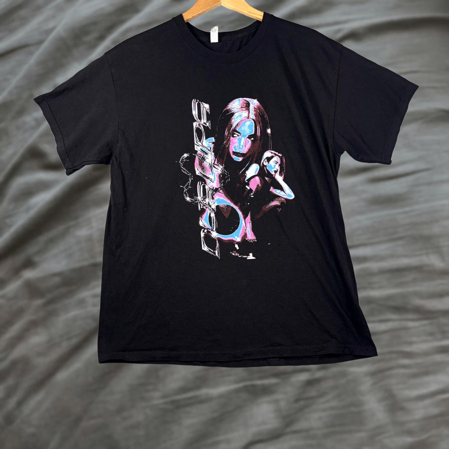 Vintage Alstyle Mens XL Black Dua Lipa Tour Cities Graphic Concert Shirt Size US XL / EU 56 / 4 - 1 Thumbnail