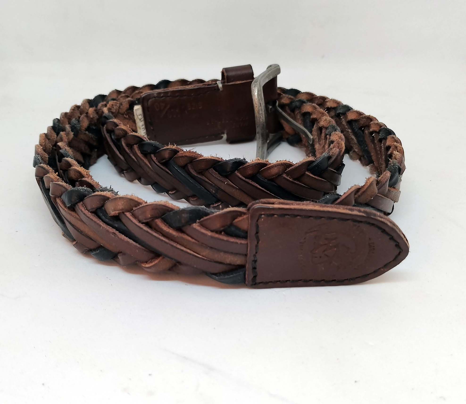 Diesel Brown Leather Diesel Braided Belt Size 100/40 Size ONE SIZE - 8 Thumbnail