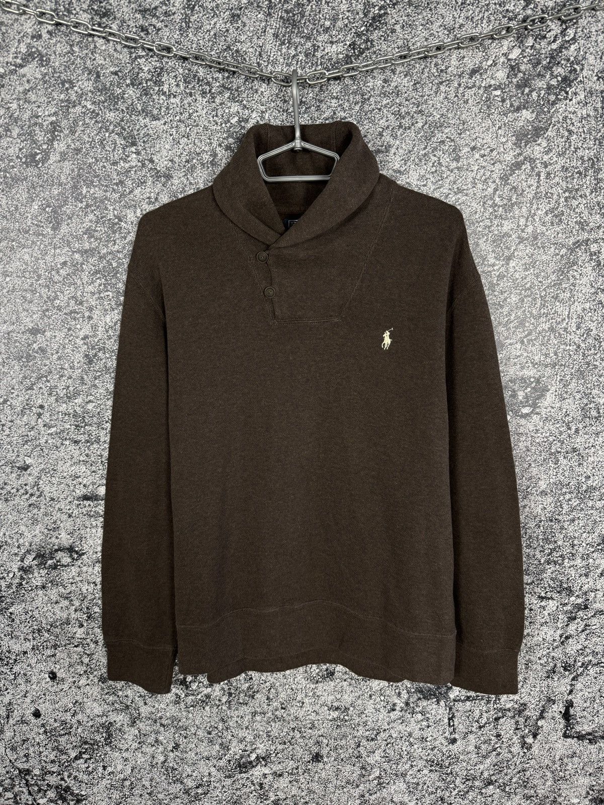 Polo Ralph Lauren Polo Ralph Lauren Shawl Pullover Sweatshirt Vintage Size L Size US L / EU 52-54 / 3 - 1 Thumbnail