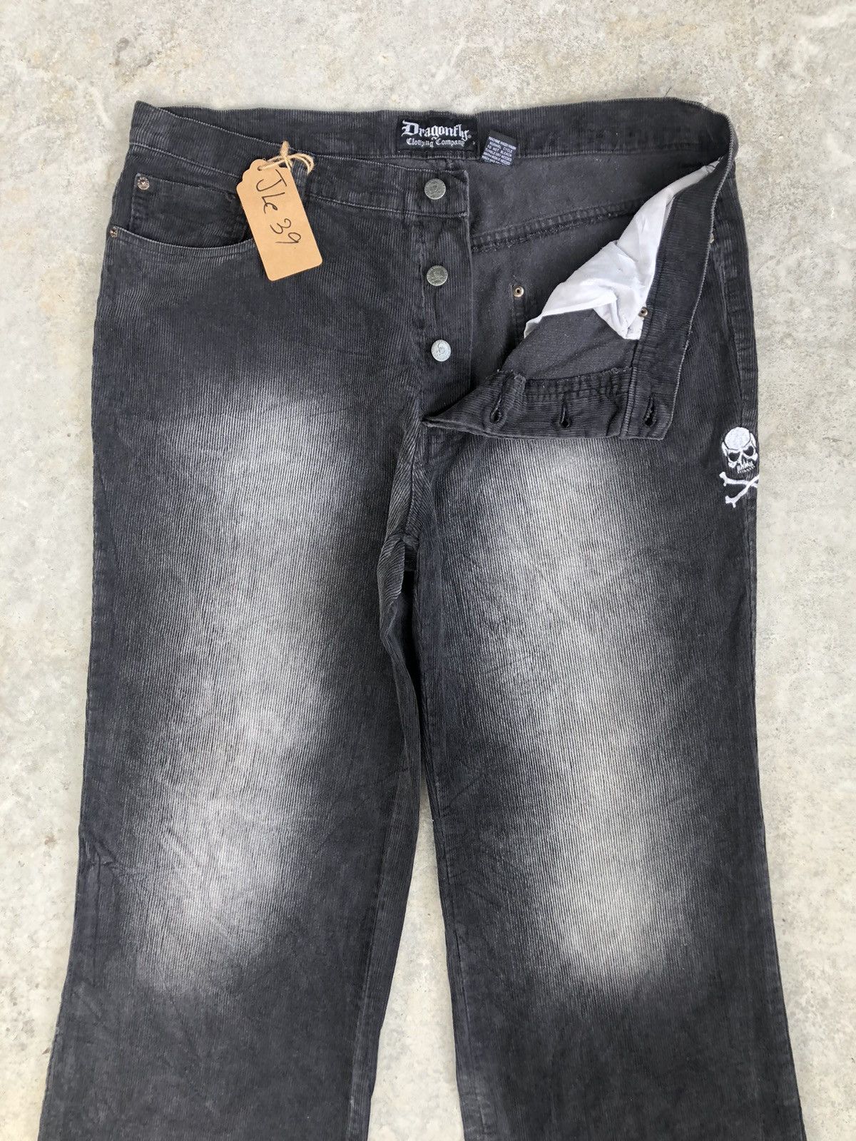 Dragonfly Rare Sex Pistols Flared Embroidered Corduroy Size US 37 - 3 Thumbnail