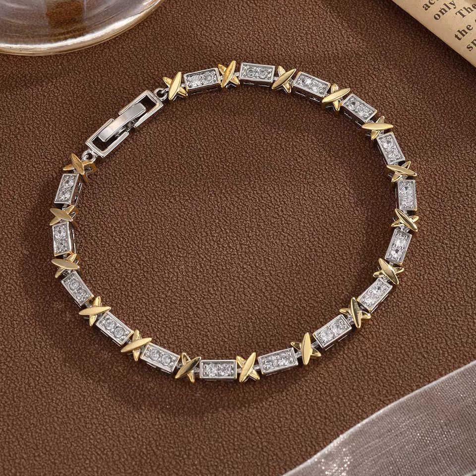 Jewelry Shiny Round Zircon Bracelet Size ONE SIZE - 3 Thumbnail
