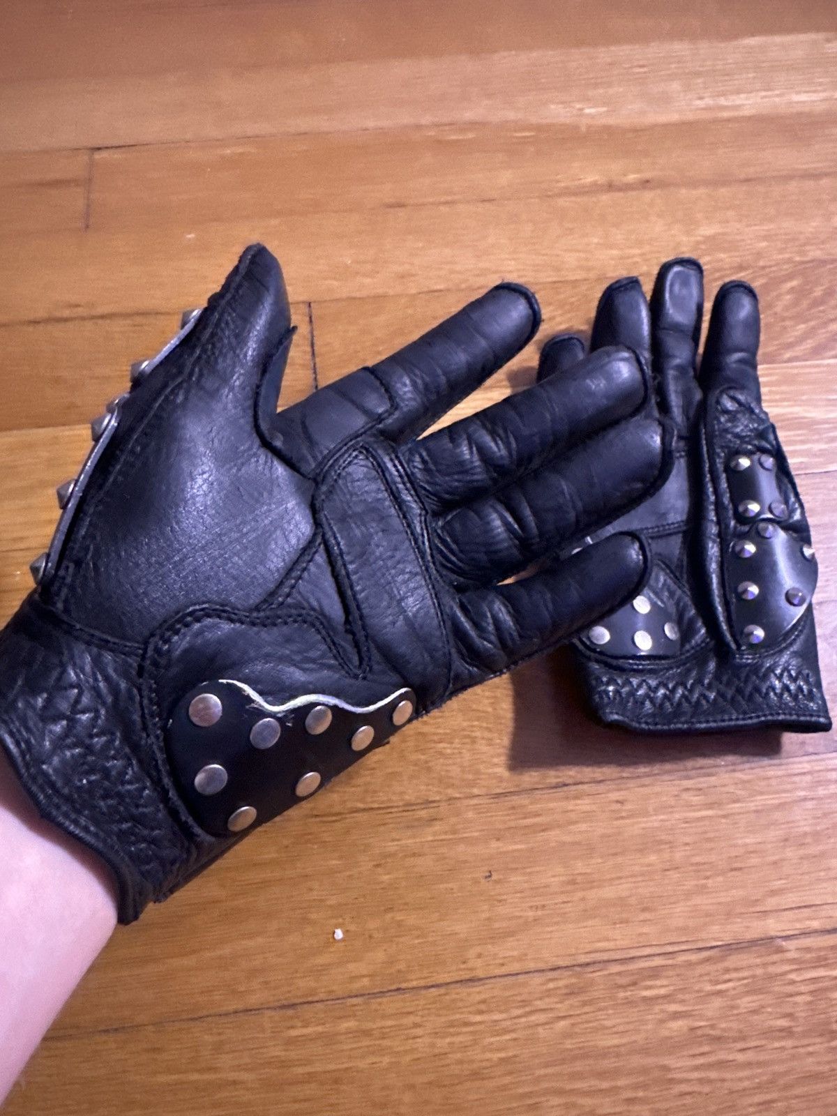 Kadoya Kadoya Black Hammer Studded Gloves Size ONE SIZE - 5 Thumbnail