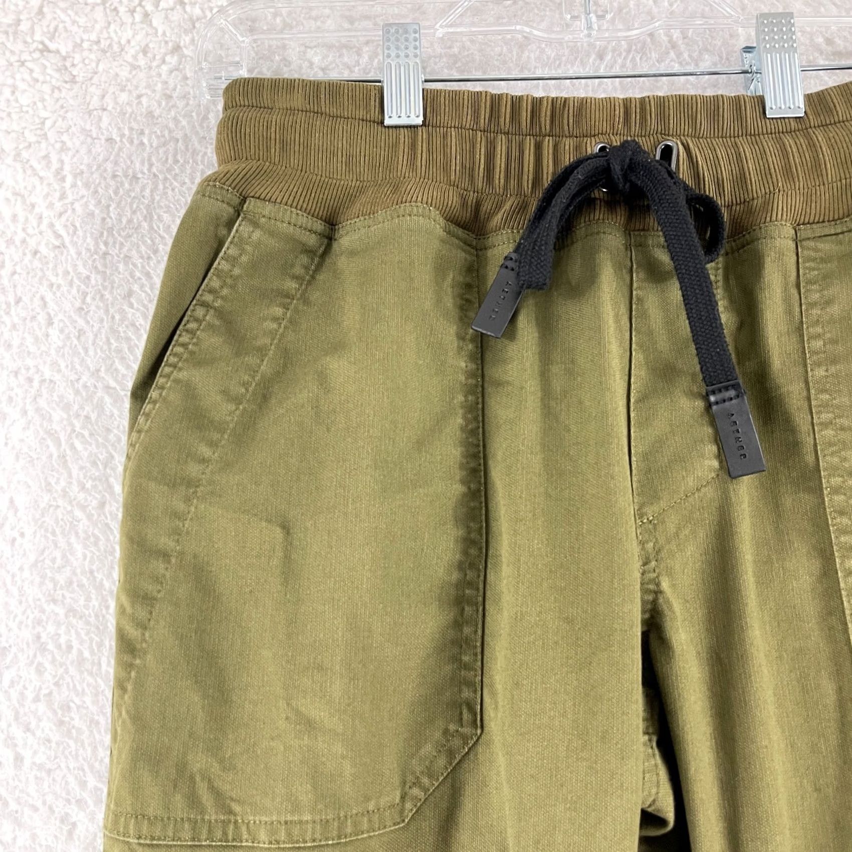 Vintage Aether Pants Mens Small Green Drawstring Straight Leg Casual Size US 29 - 4 Thumbnail