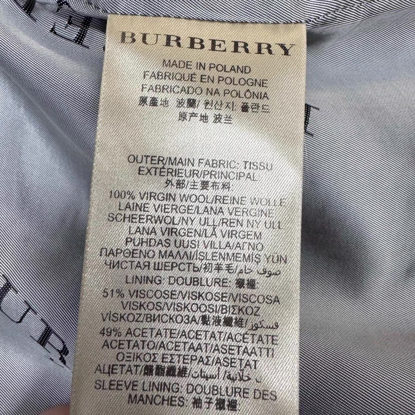 Burberry Burberry Gray Wool Coat Q10 Size US L / EU 52-54 / 3 - 4 Thumbnail
