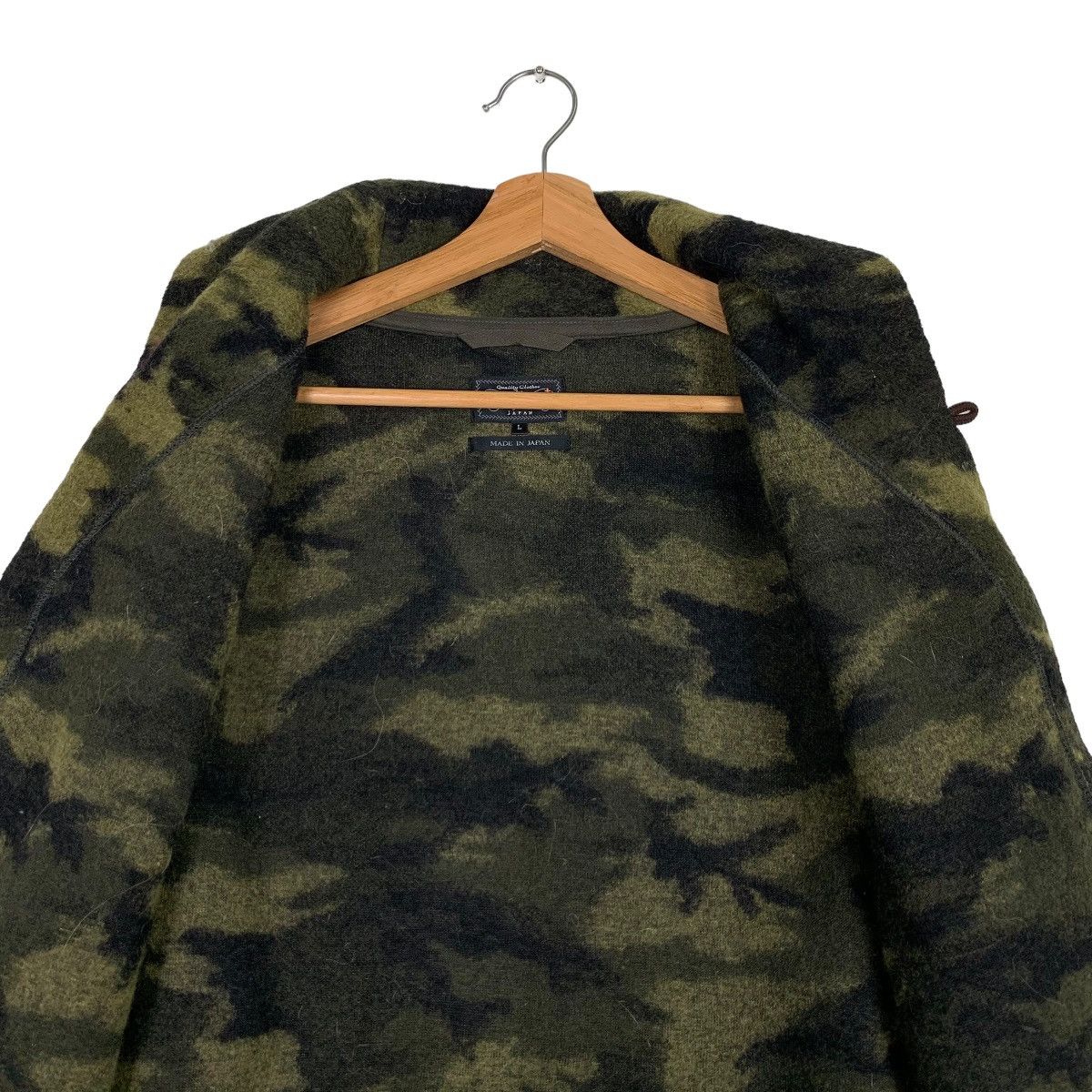 Beams Plus BEAMS Green Camo Fleece Cardigan Jacket #0039-C3 Size US L / EU 52-54 / 3 - 13 Thumbnail