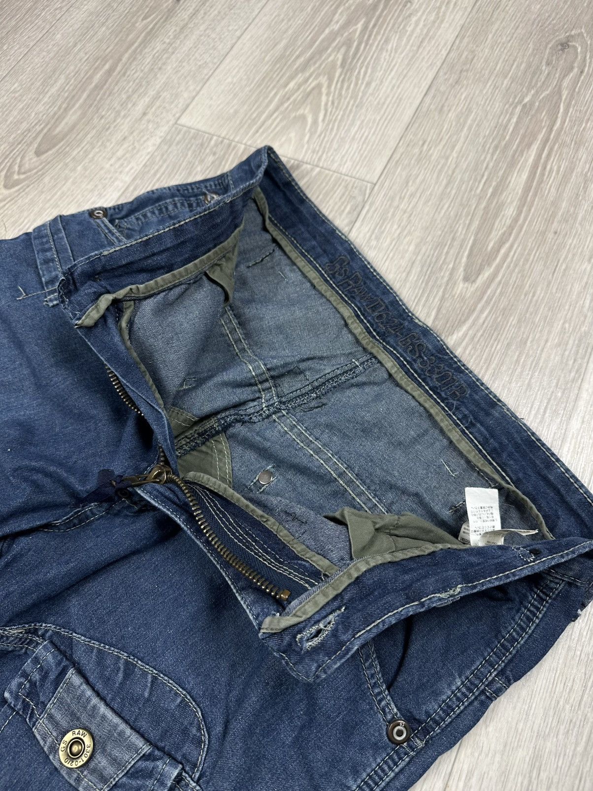 G-Star × Vintage Vintage G Star Raw Denim Biker Cargo Double Knee Pants Size US 32 / EU 48 - 10 Thumbnail