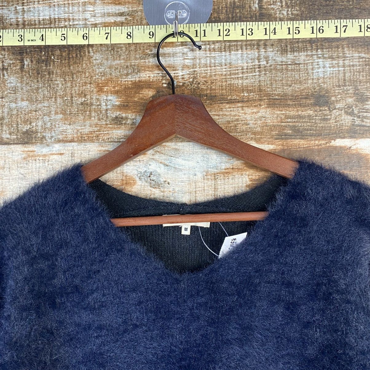 Global Work DL Global Work Fur shaggy mohair Black Knitwear #C1058 Size M / US 6-8 / IT 42-44 - 4 Thumbnail