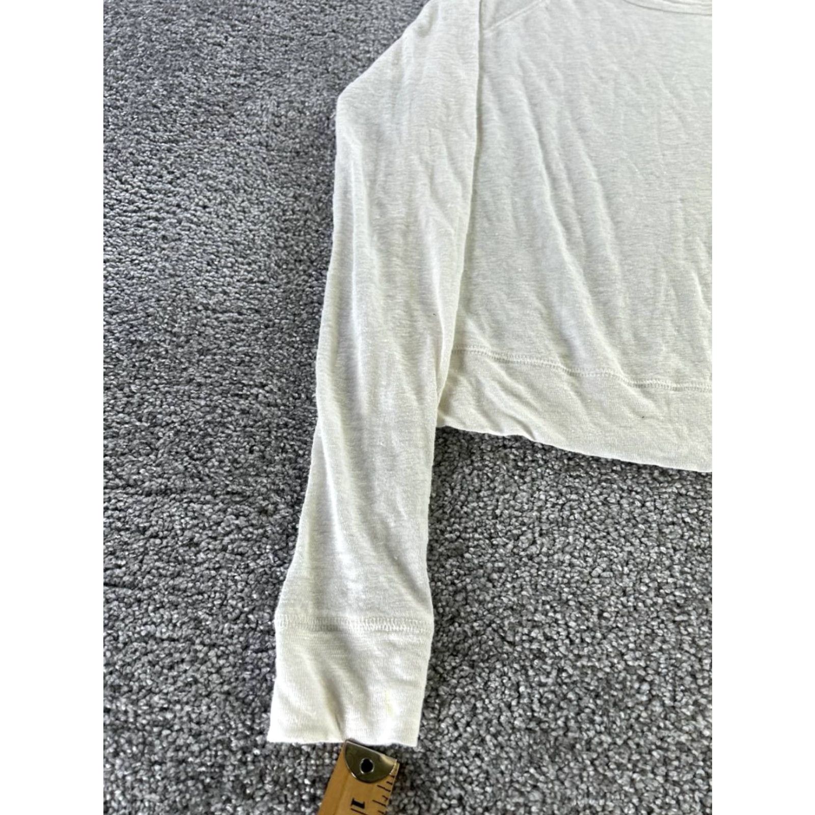 Vince Vince Womens XS White Linen Pullover Sweatert Size XS / US 0-2 / IT 36-38 - 5 Thumbnail