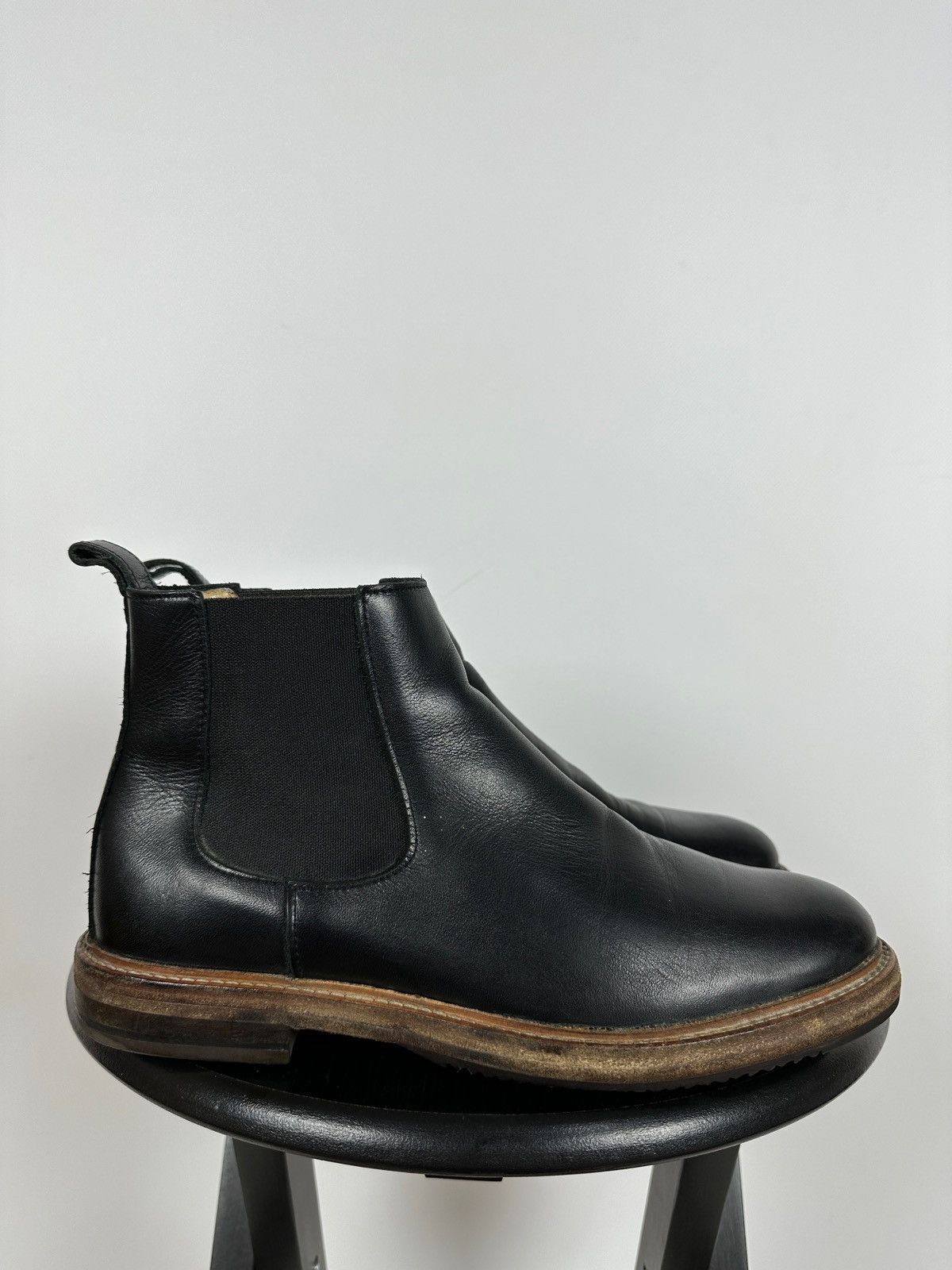 A.P.C. A.P.C Black Leather Chelsea Boots Size US 7 / EU 40 - 1 Thumbnail