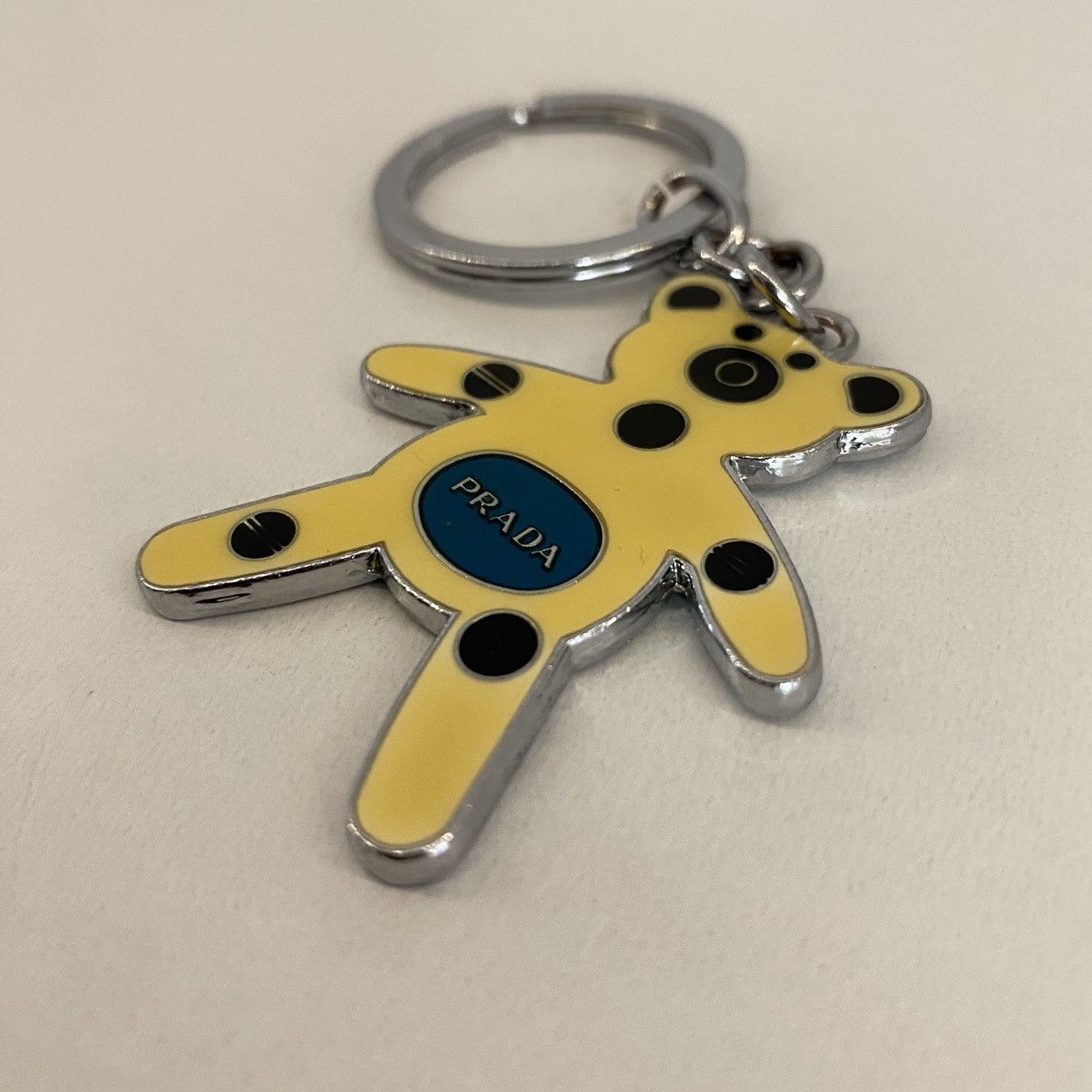 Prada Teddy Bear Prada Logo Metal Keyring Key Holder Keychain Size ONE SIZE - 5 Thumbnail