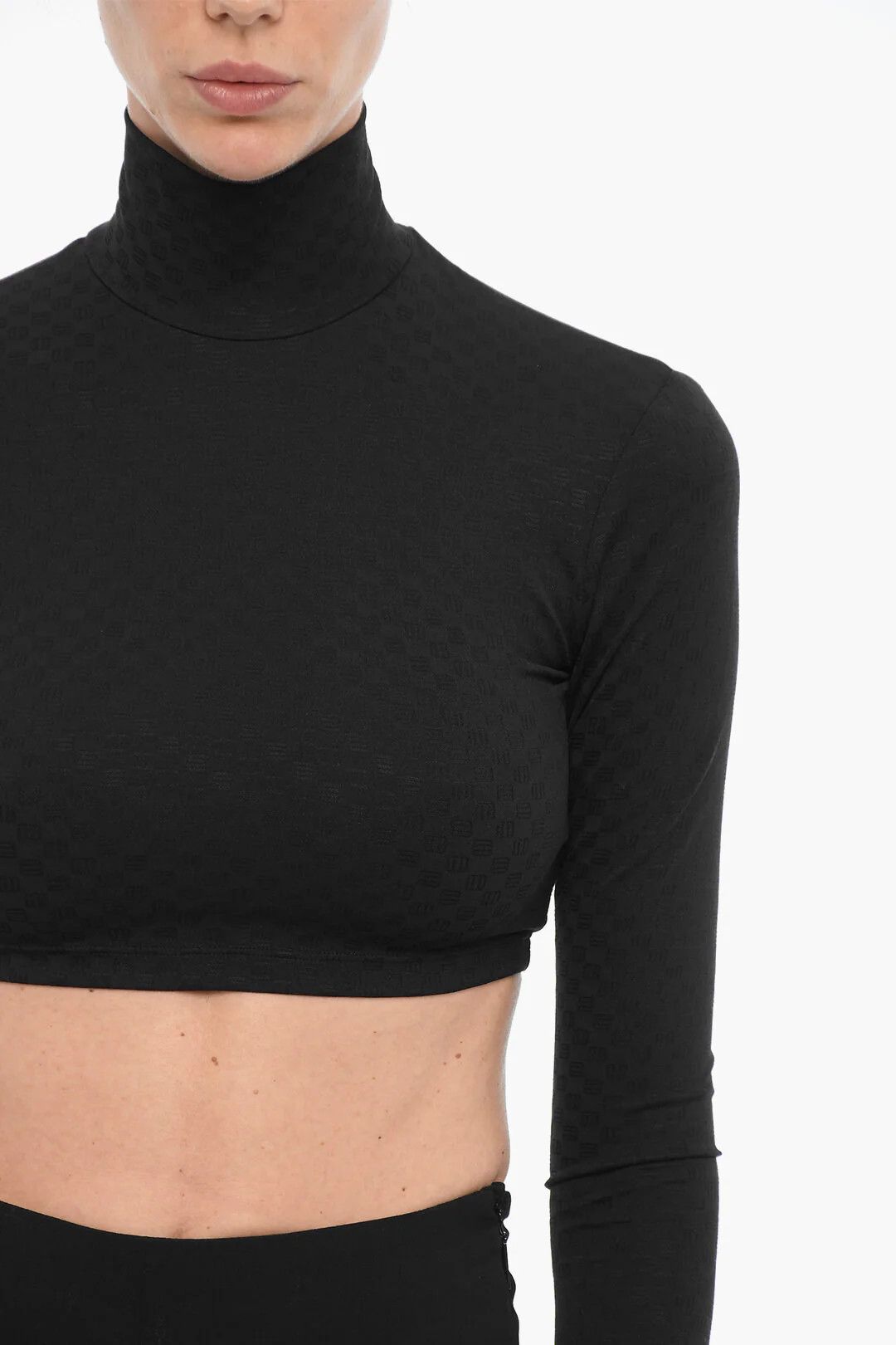 Ambush Design og1mm0426 Cropped High-Neck Top in Black Size S / US 4 / IT 40 - 3 Thumbnail