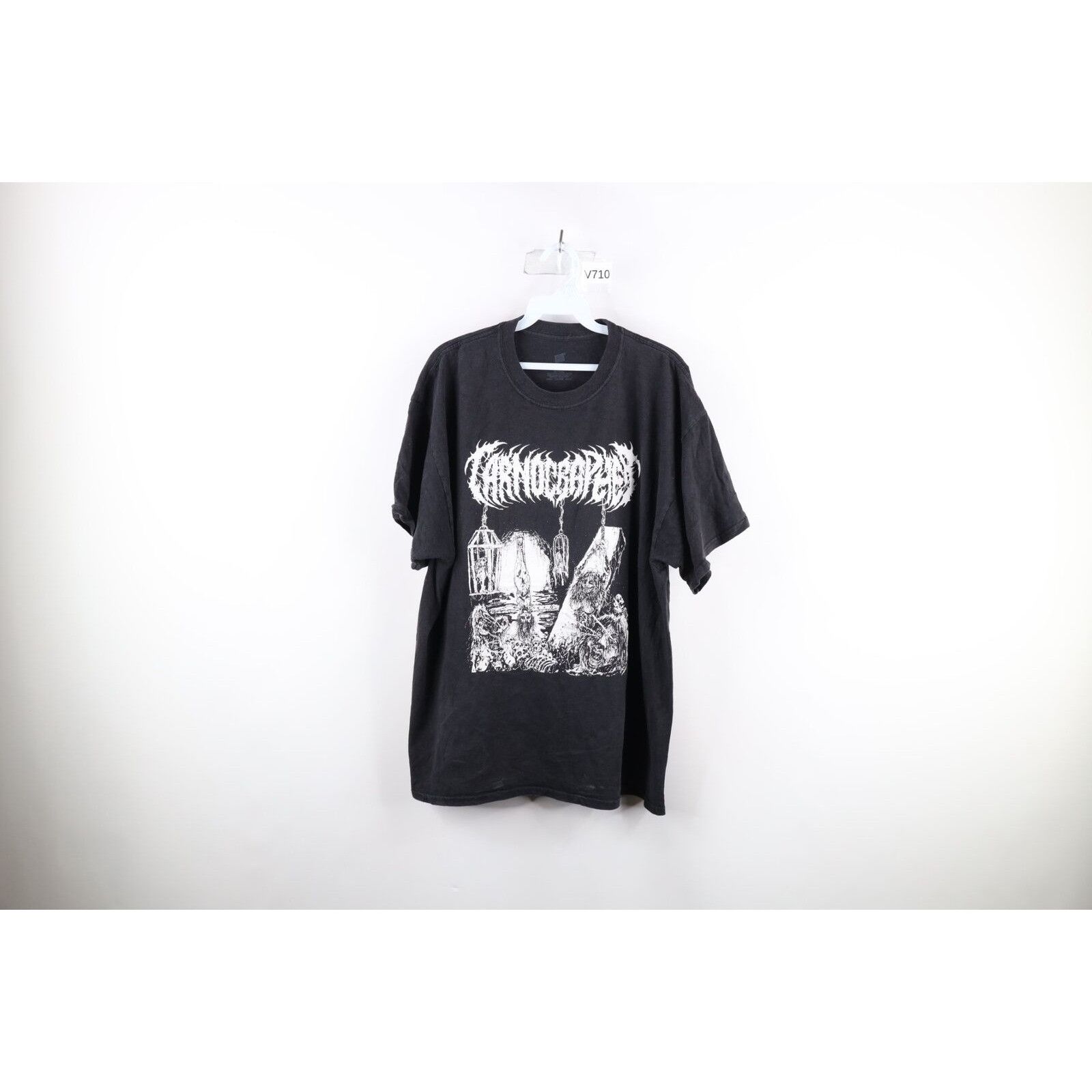 Vintage Retro Faded Carnographer Death Metal Band T-Shirt Size US XL / EU 56 / 4 - 1 Thumbnail