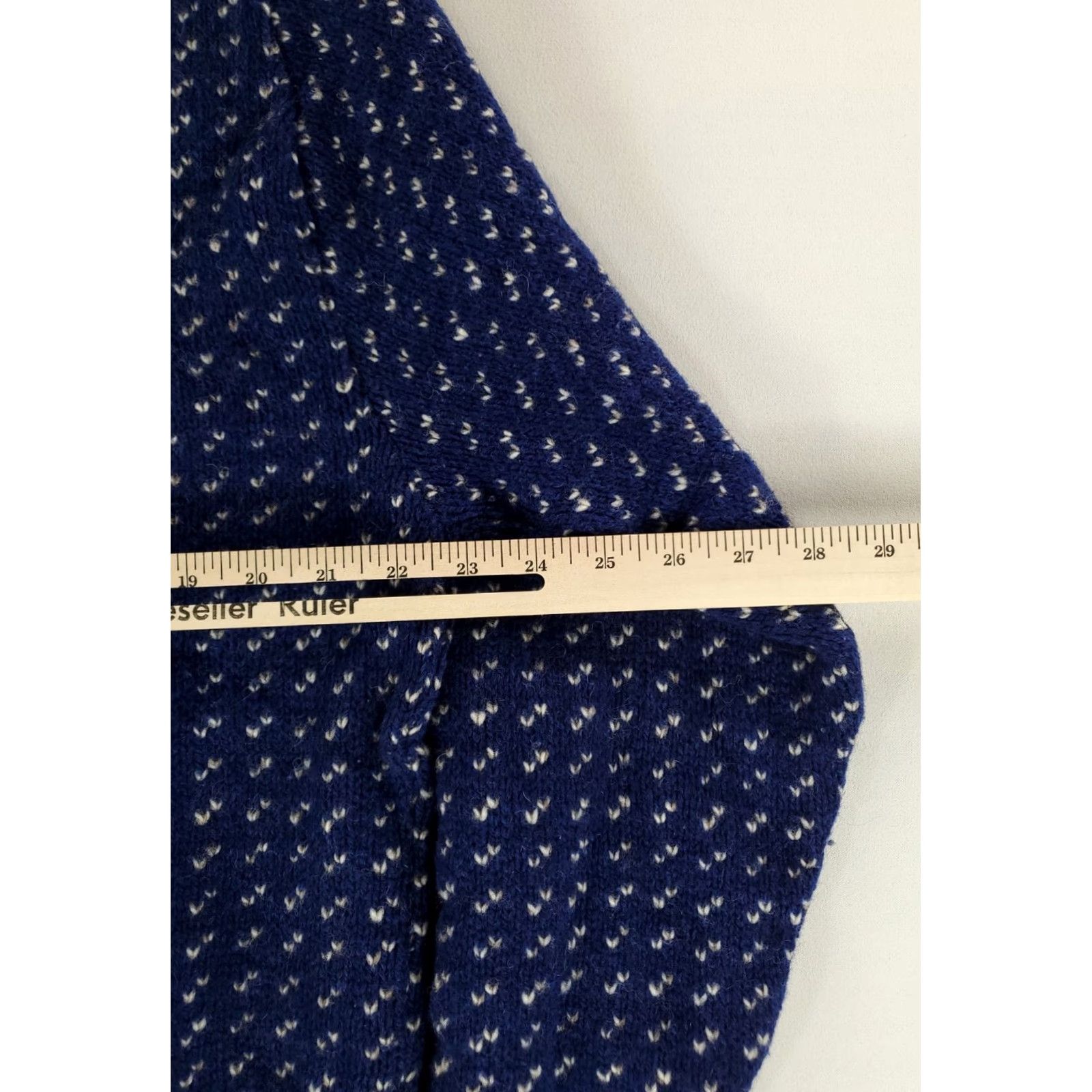 Vintage VINTAGE Pinnacle Sweater Birdseye VTG 70s Wool Blue White Long Sleeve Made USA Mens XL Pullover Wool Blue White Mens XL Size US XL / EU 56 / 4 - 4 Thumbnail