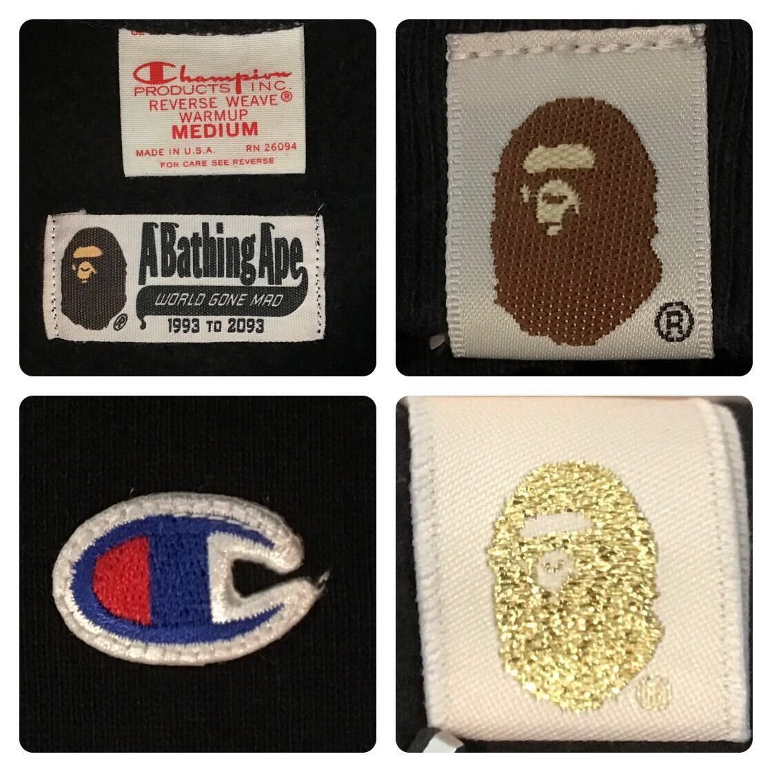 Bape × Champion × Swarovski BAPE × CHAMPION Black Swarovski Pullover Hoodie skull APE Size US M / EU 48-50 / 2 - 8 Thumbnail