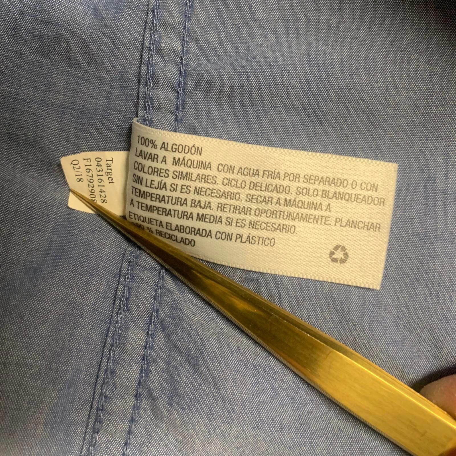 Other Goodfellow & Co Men's S Light Blue Denim Button Shirt Size US S / EU 44-46 / 1 - 12 Thumbnail