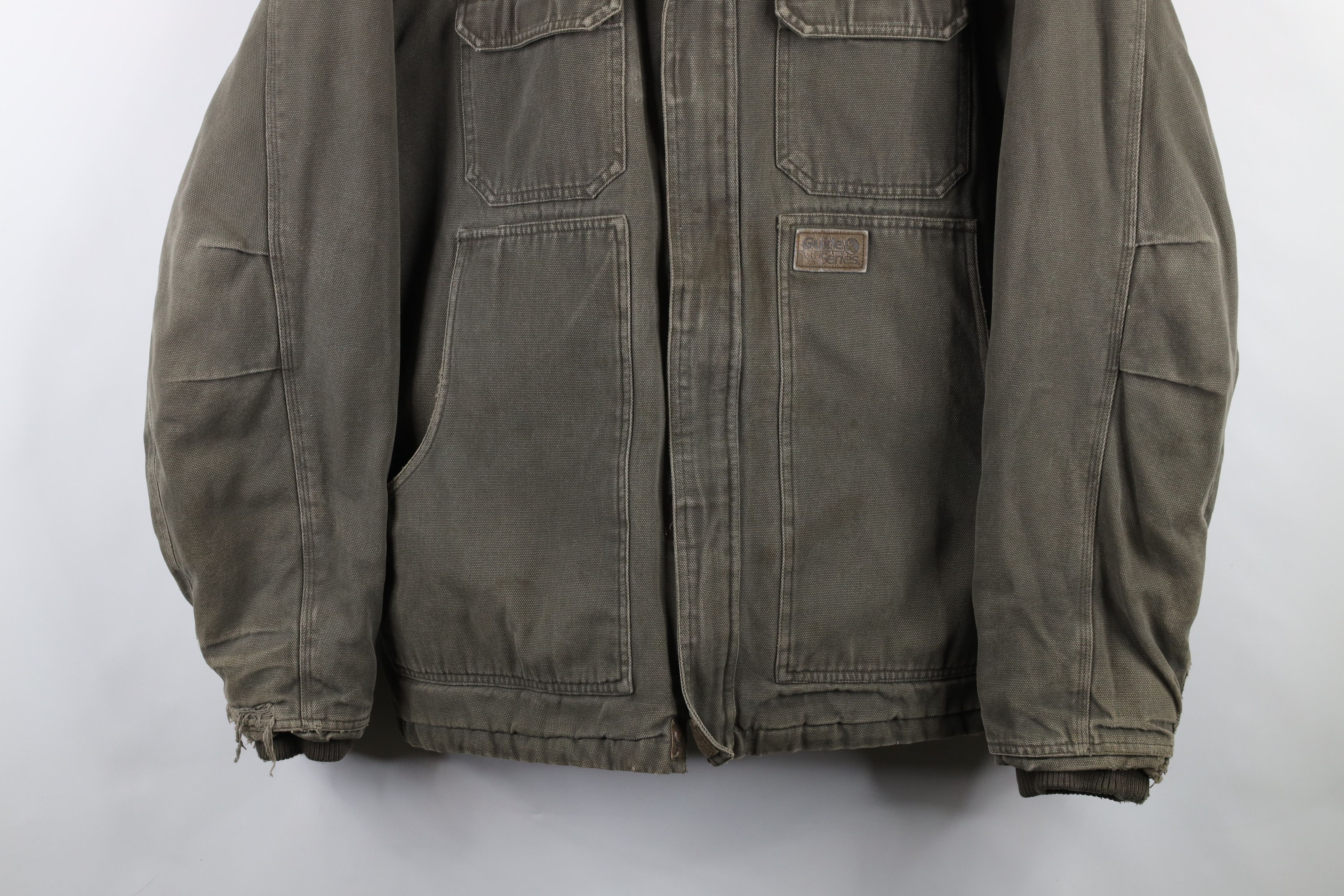Vintage Vintage Y2K Streetwear Lined Corduroy Collar Canvas Jacket Size US XXL / EU 58 / 5 - 3 Thumbnail