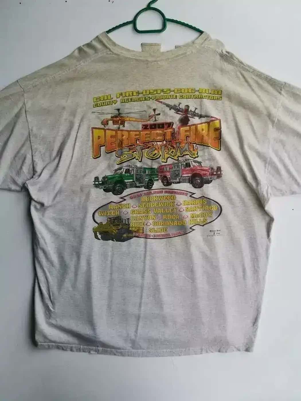 Other Vintage Perfect Fire Storm T-shirt Size US XXL / EU 58 / 5 - 6 Thumbnail