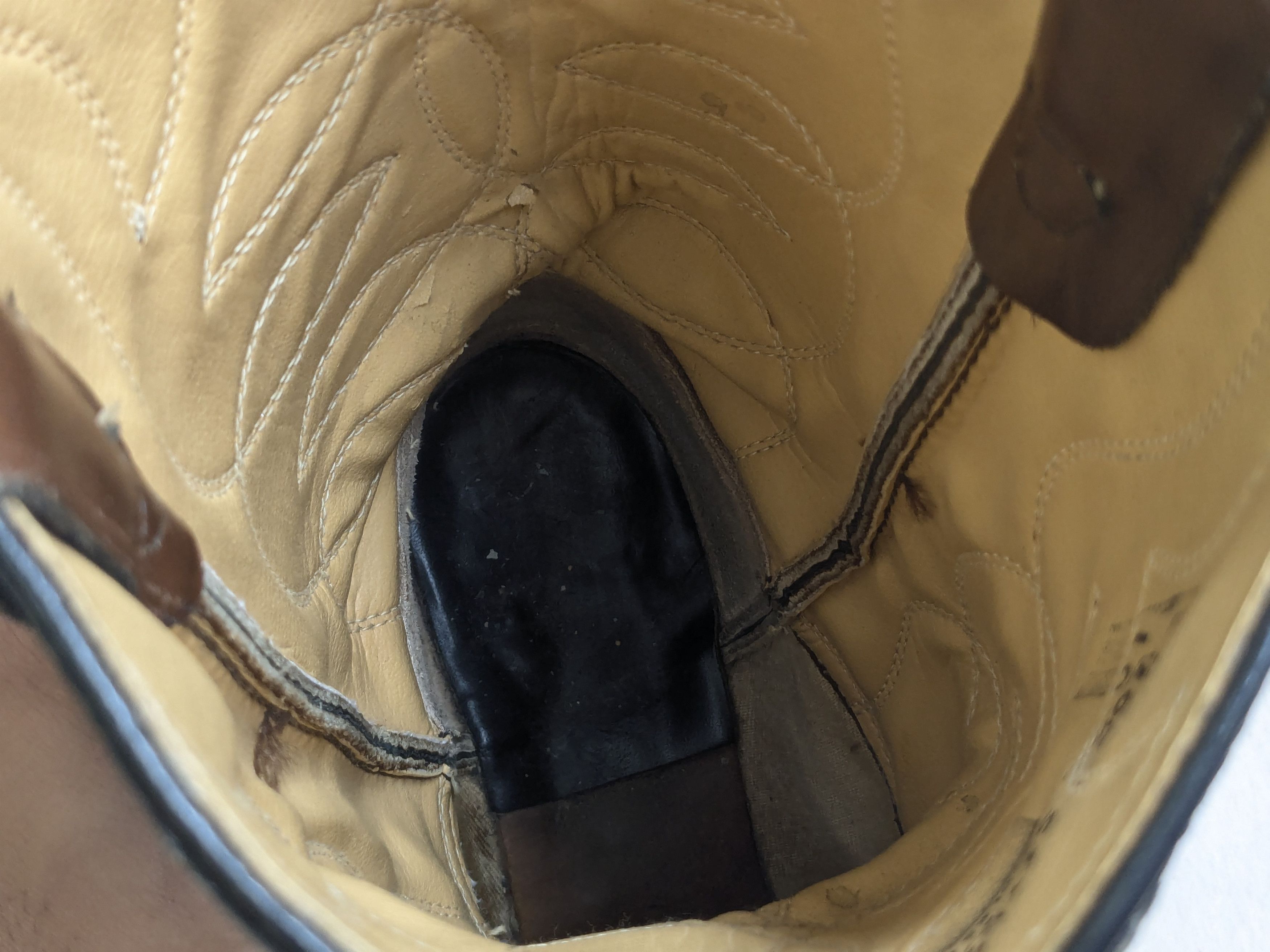 Genuine Leather Texas Cowboy Boots Brown 10.5 E Wide USA Western Size US 10.5 / EU 43-44 - 2 Thumbnail