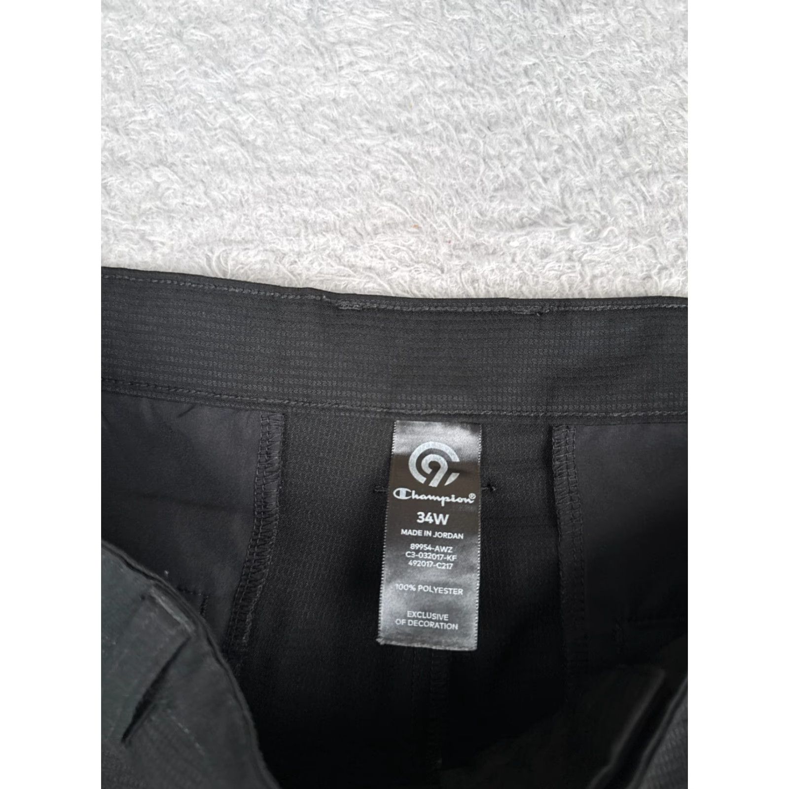 Champion Champion Shorts Men 34 Black Chino 100% Polyester Cargo Skate Beach Casual 34x10 Size US 34 / EU 50 - 7 Thumbnail