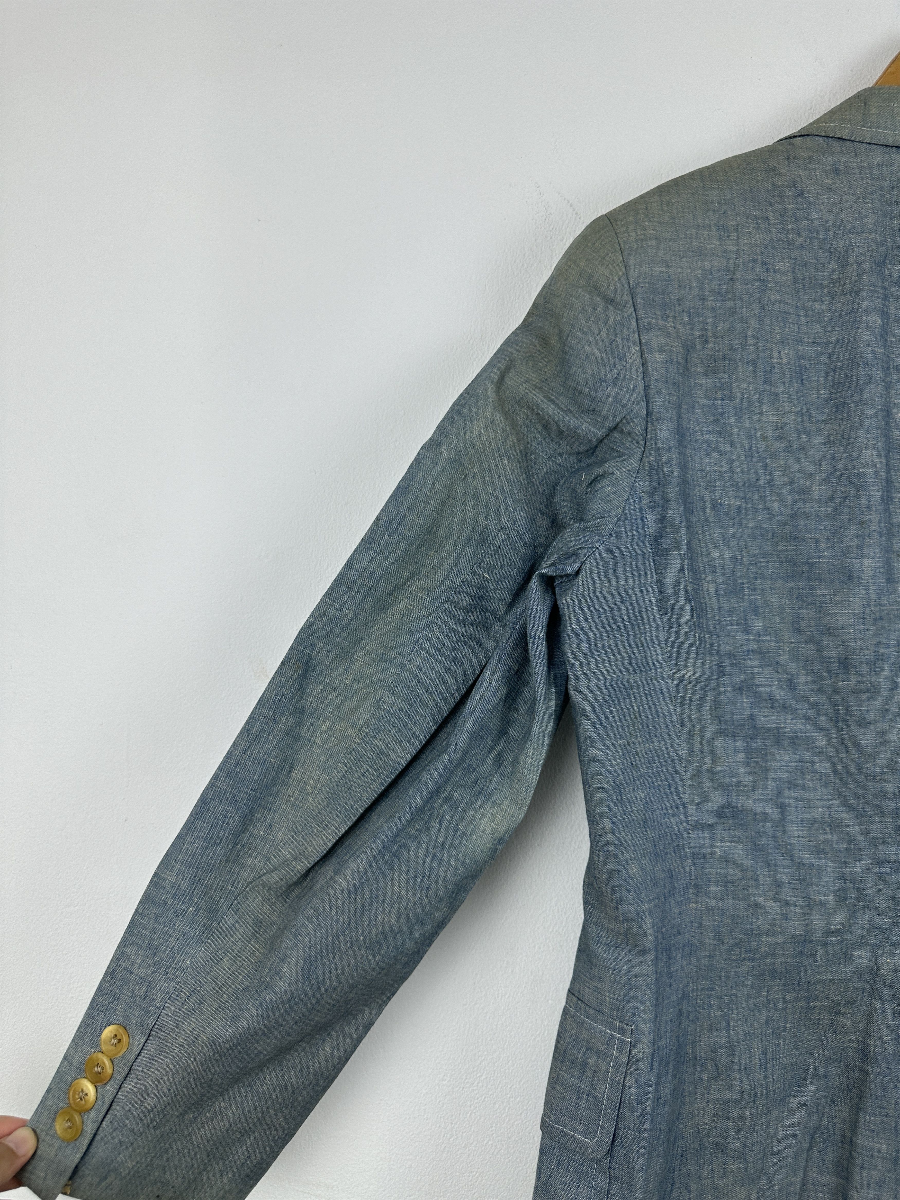 Polo Ralph Lauren Vintage Polo Ralph Lauren Linen Blazer Jacket Blue JA0104 Size US S / EU 44-46 / 1 - 14 Thumbnail