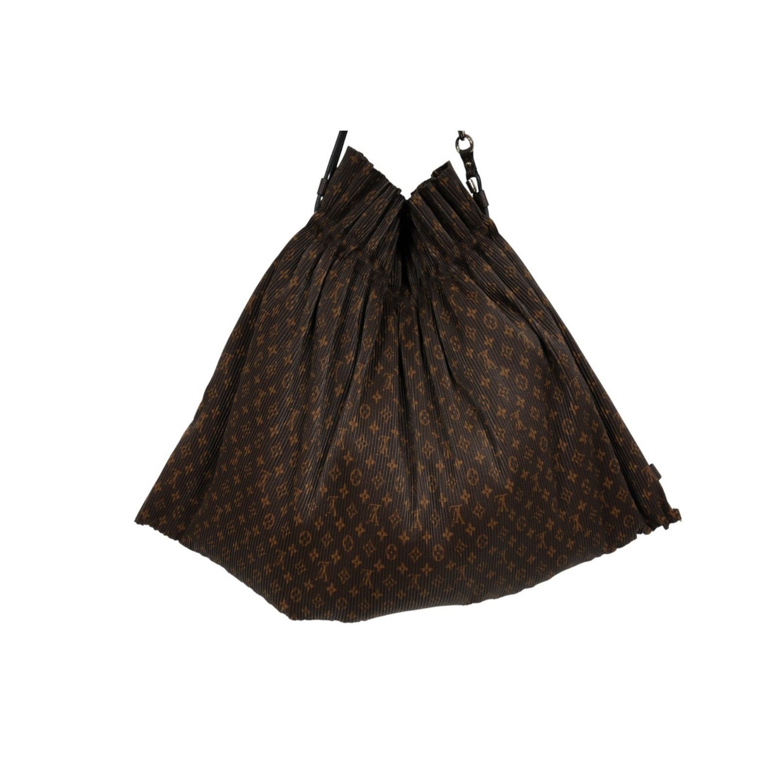 Louis Vuitton Lv Logo Monogram Pleated Explorer Bag MM Brown Size ONE SIZE - 3 Thumbnail