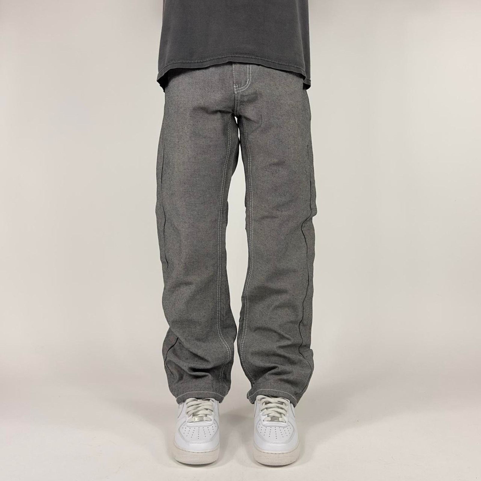 Japanese Brand × Southpole Y2K S2 Grey Wide-Leg Baggy Streetwear Grunge Denim Pants Size US 34 / EU 50 - 4 Thumbnail