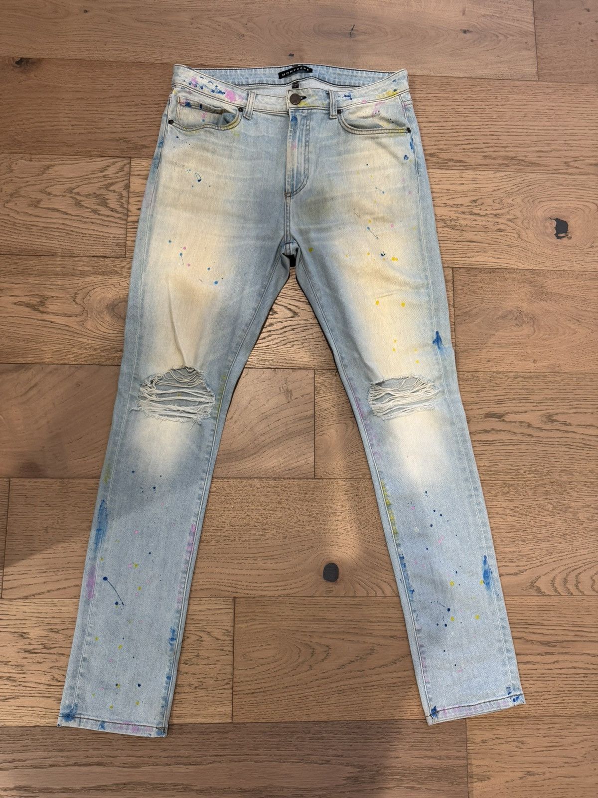 Monfrère Slim Fit Light Wash Jeans 36