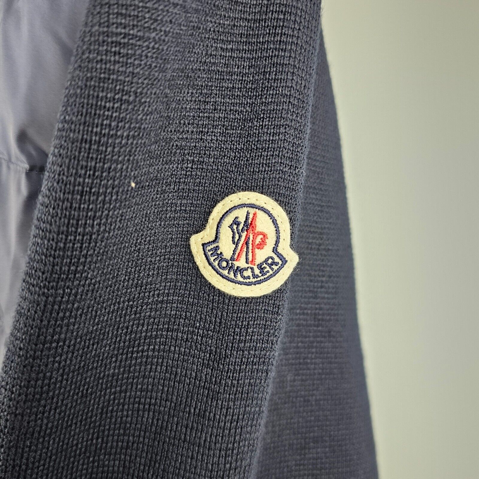 Moncler MONCLER Men's Navy Wool Down Cardigan New S Size US S / EU 44-46 / 1 - 6 Thumbnail