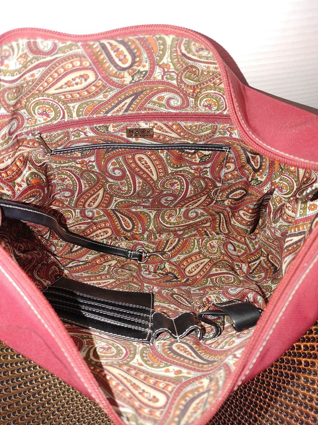 Max Mara MAXX New York Red Nylon & Leather Trim Bag Size ONE SIZE - 8 Thumbnail