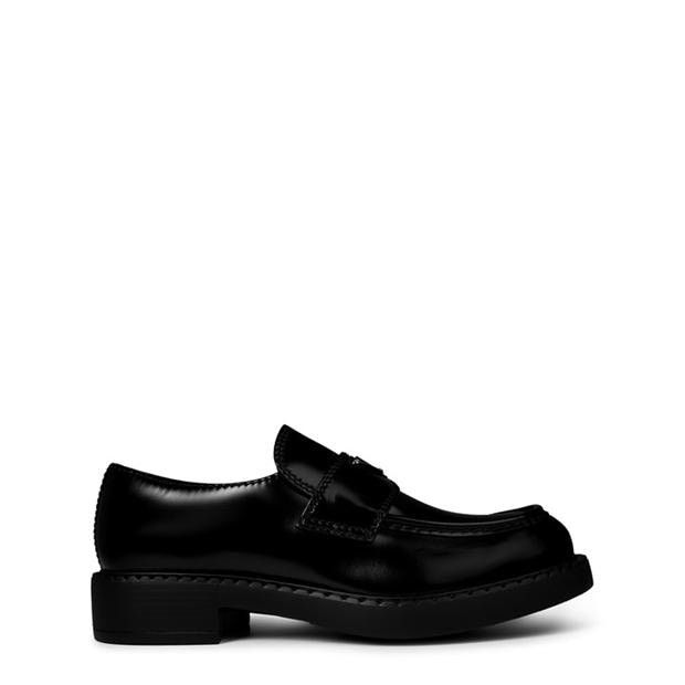 Prada Men'S Chocolate Leather Loafers Size US 10 / EU 43 - 1 Thumbnail