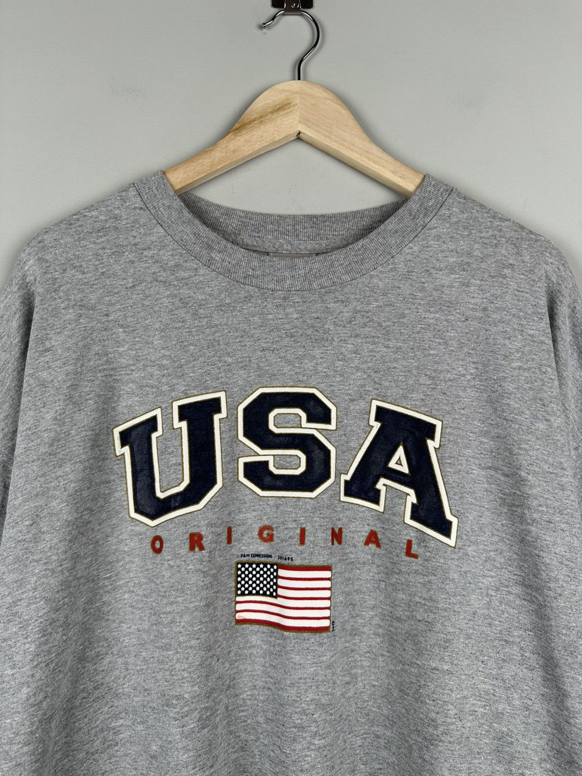 Band Tees × Vintage Y2k Vintage National Heritage Tee Box Logo Usa Flag Logo Size US XL / EU 56 / 4 - 1 Thumbnail
