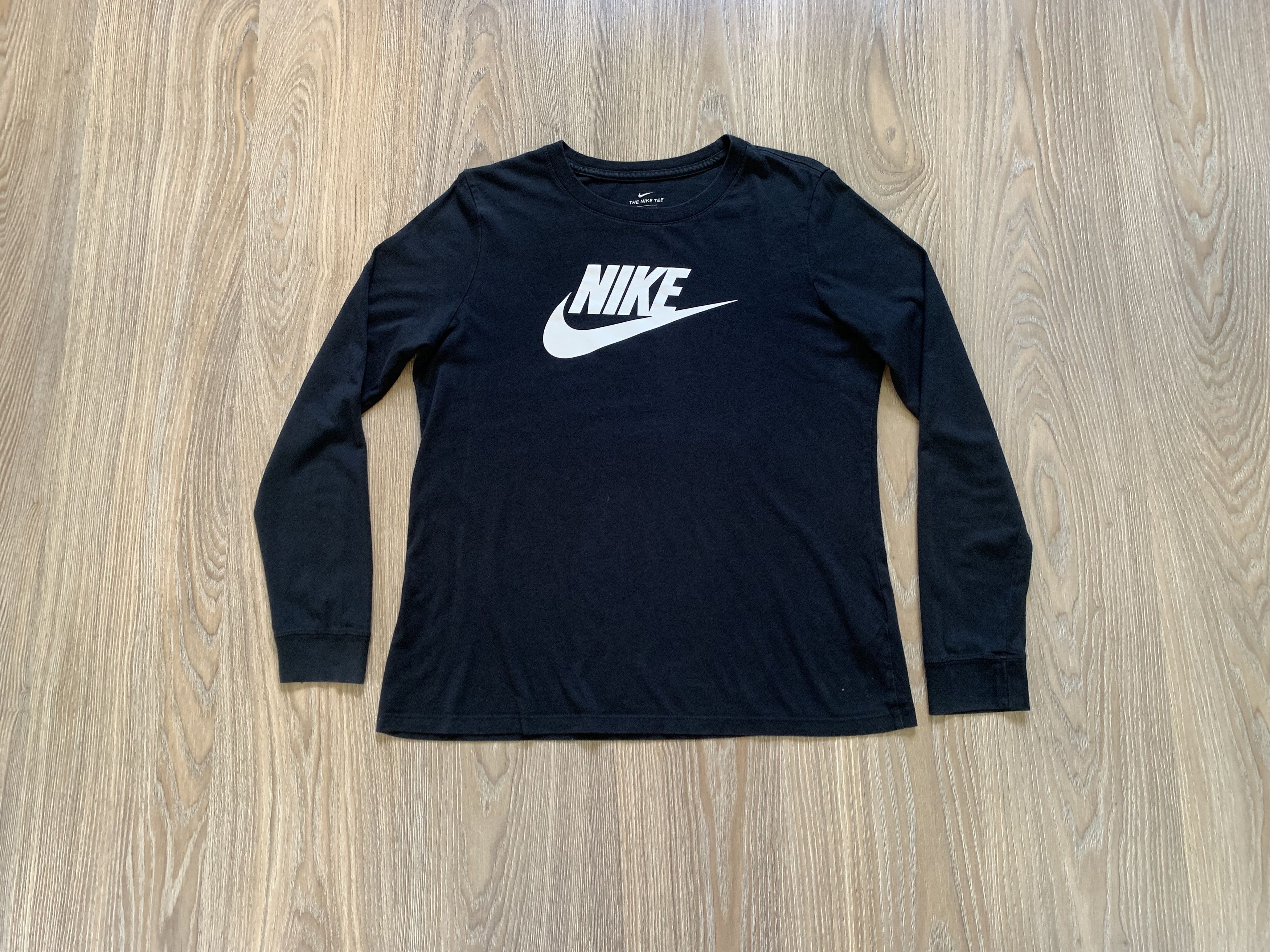 Nike The Nike Tee Black Cotton Long Sleeve Printed T Shirt Size L / US 10 / IT 46 - 1 Thumbnail