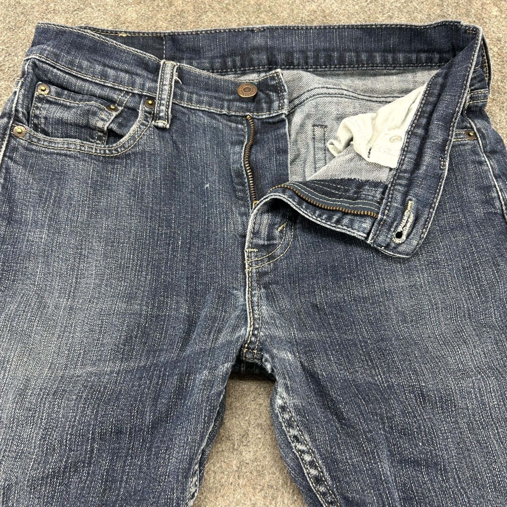 Levi's Levi's 510 Jeans Mens 30x30 Blue Dark Wash Denim Skinny Stretch Cotton Spandex 5-Pocket Regular Fit Size US 30 / EU 46 - 2 Thumbnail