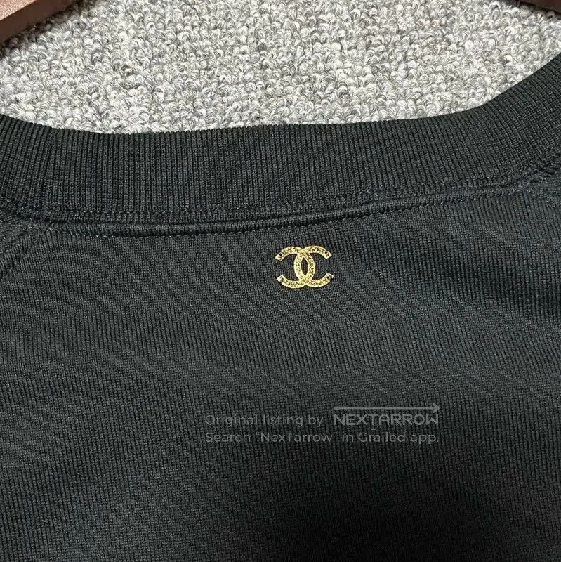 Chanel Chanel Black Cotton Summer T-Shirt . Size S / US 4 / IT 40 - 4 Thumbnail