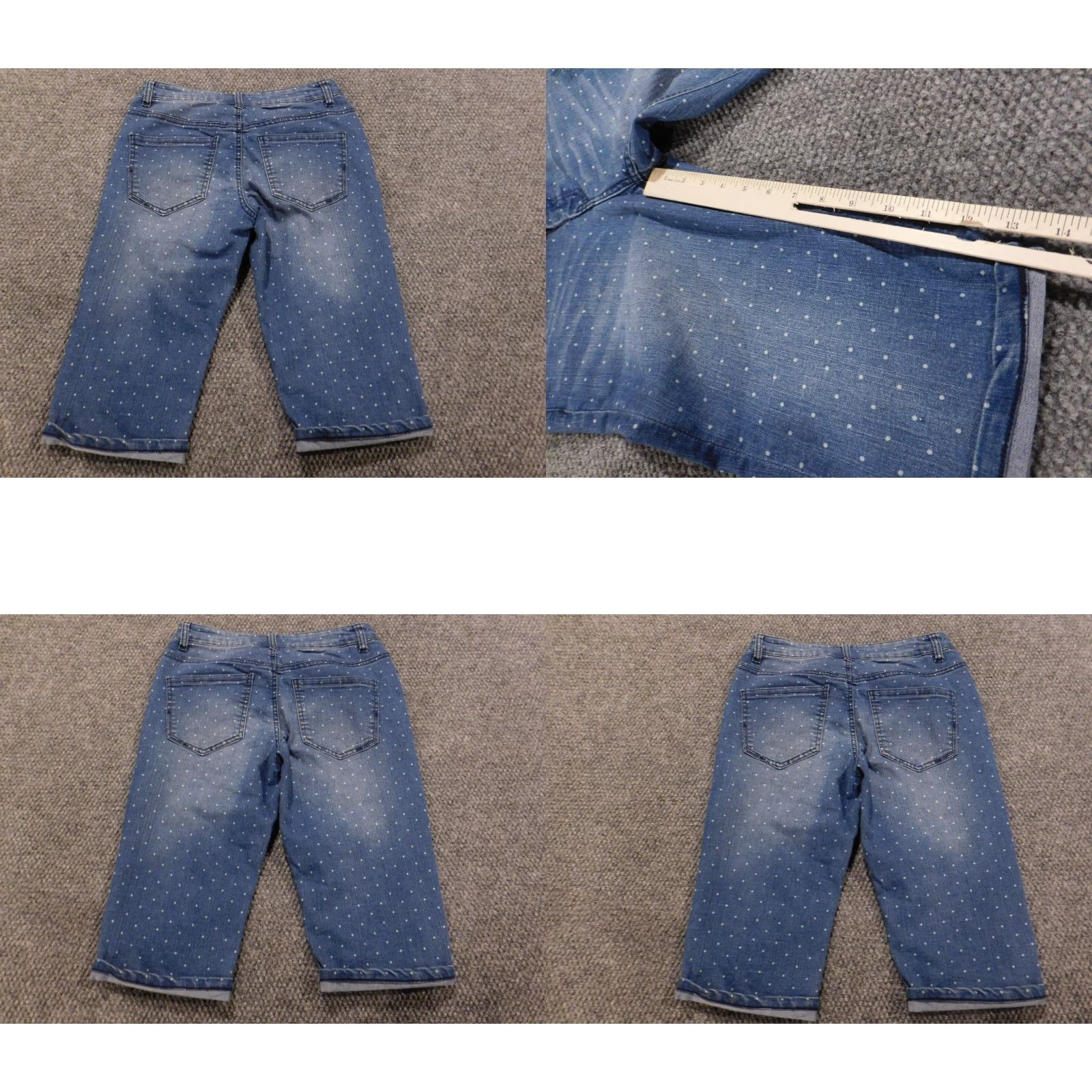 Denime Liverpool Jeans Capri Jeans Women 4 Blue Denim Capri Pockets Zipper Modern 13in Inseam Regular Stretch Dark Wash Mens? Womens Size 27" / US 4 / IT 40 - 8 Thumbnail