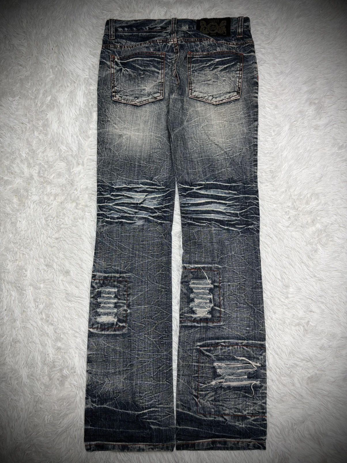 Kapital Rare Acidwash Lowbox boro patch distressed jeans Size US 32 / EU 48 - 6 Thumbnail