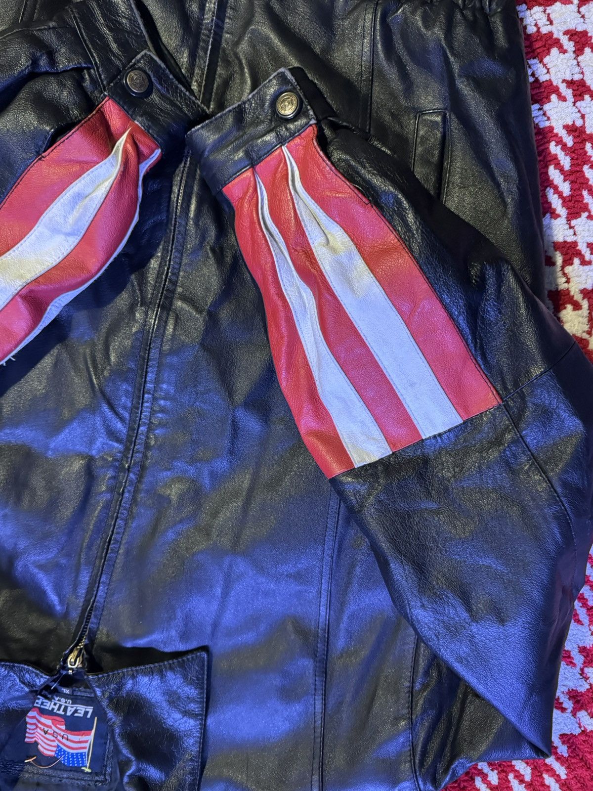 Other LEATHER USA vintage 2000s jacket Size US XL / EU 56 / 4 - 3 Thumbnail