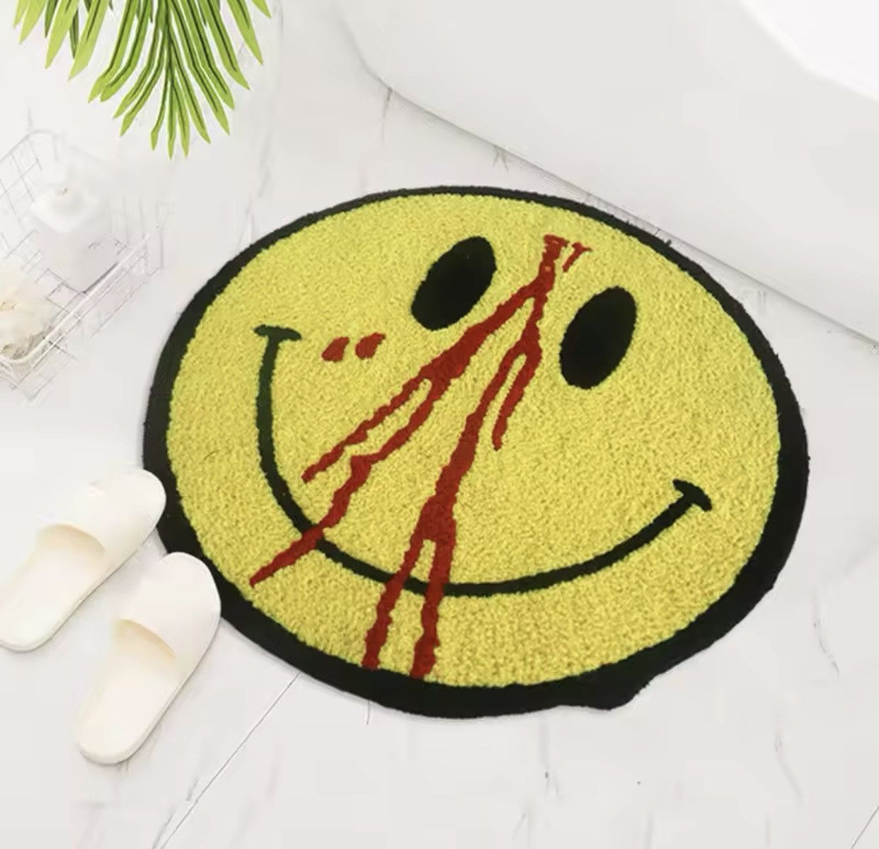 Japanese Brand Trippy Smiling Rug Size ONE SIZE - 2 Thumbnail