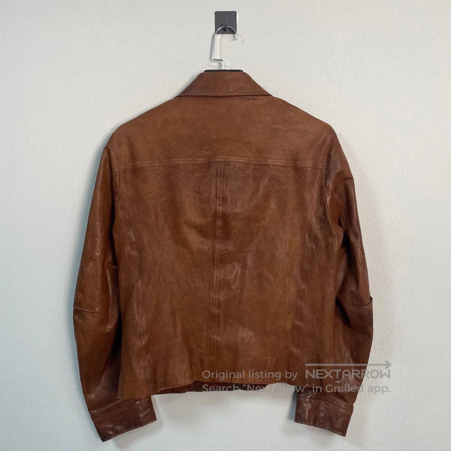 Prada classic brown leather motorcycle jacket. Size US L / EU 52-54 / 3 - 2 Thumbnail